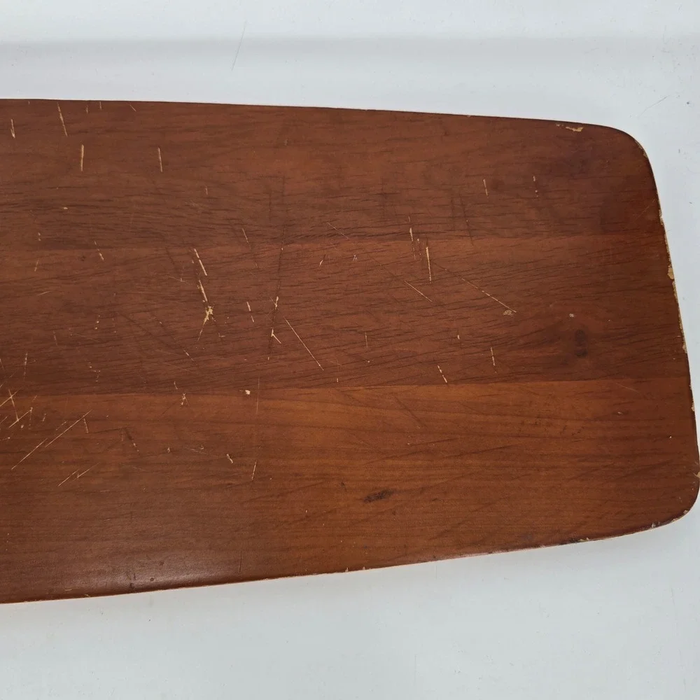 Vintage Wood Charcuterie Board, Large Curved‎ Cheese Platter Serving Paddle